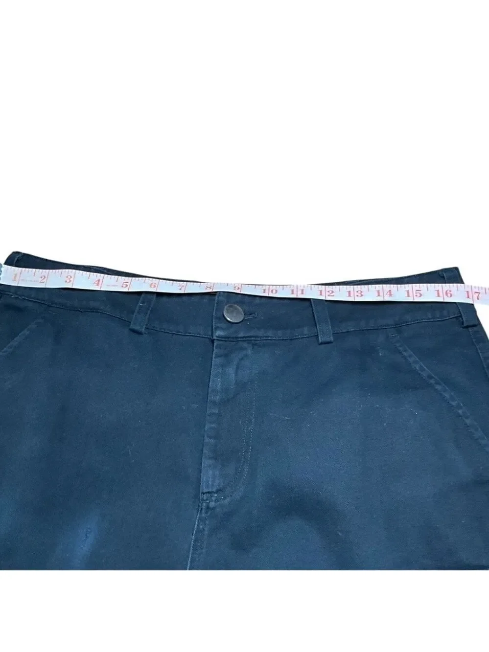 MAISON COTERIE 100% Cotton Black Cargo Denim Jeans Adjustable Hems Multi-Pocket - Picture 6 of 12